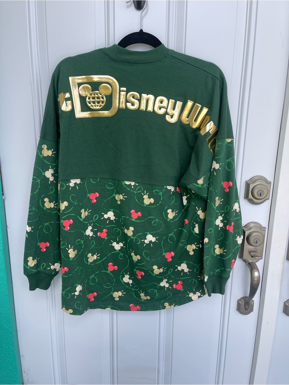 Disney Parks Walt Disney World Mickey Mouse Icon Holiday Lights Spirit Jersey XS - Picture 3 of 6